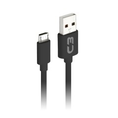 Cabo USB x Micro-USB Para Smartphone e Tablets (1,0m) Preto CB-M10BK C3 Tech