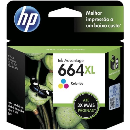 Cartucho HP 664 xl Colorido 8 ml F6V30AB